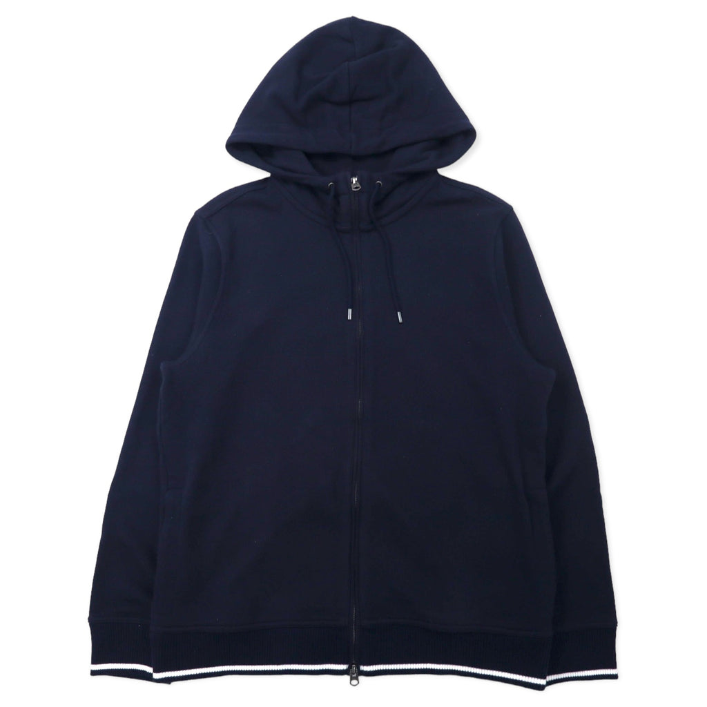 Brooks Brothers Red Fleece Full Zip Parka Setup Jersey M Navy Cotton Double Zip