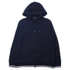 Brooks Brothers Red Fleece Full Zip Parka Setup Jersey M Navy Cotton Double Zip
