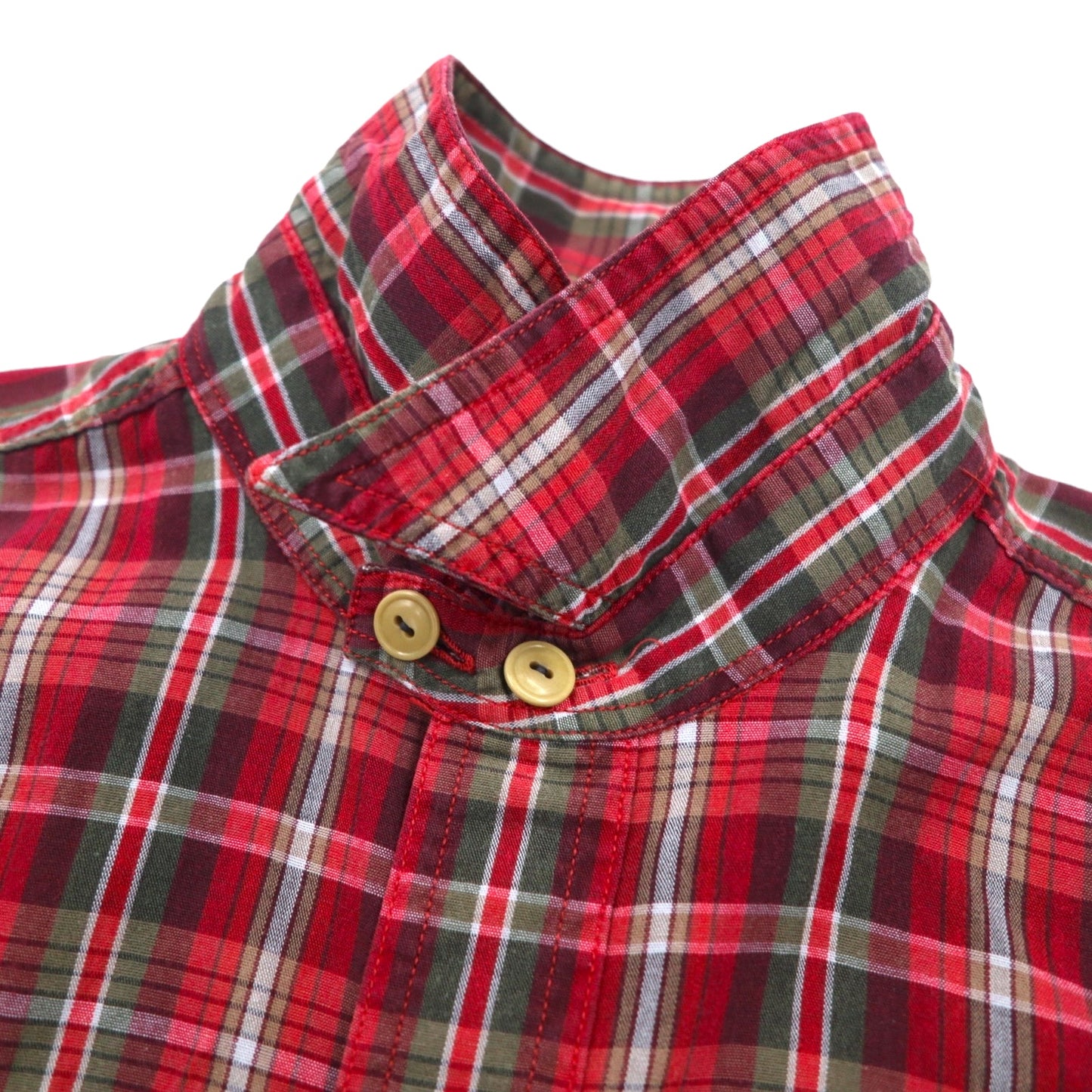 RRL (DOUBLE RL RALPH LAUREN) 90年代 第一期 三つ星タグ 半袖 シャツ L レッド チェック コットン