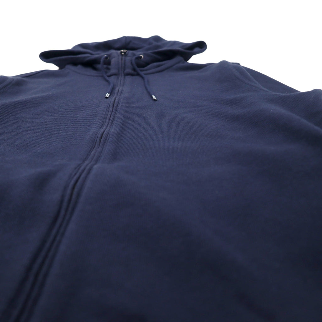 Brooks Brothers Red Fleece Full Zip Parka Setup Jersey M Navy Cotton Double Zip