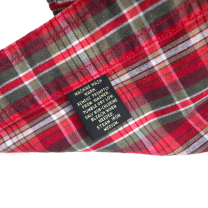 RRL (DOUBLE RL RALPH LAUREN) 90年代 第一期 三つ星タグ 半袖 シャツ L レッド チェック コットン