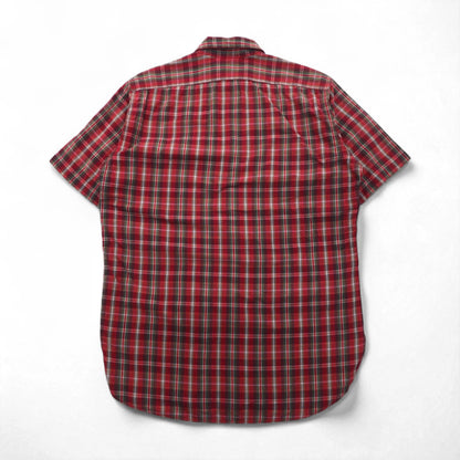 RRL (DOUBLE RL RALPH LAUREN) 90年代 第一期 三つ星タグ 半袖 シャツ L レッド チェック コットン