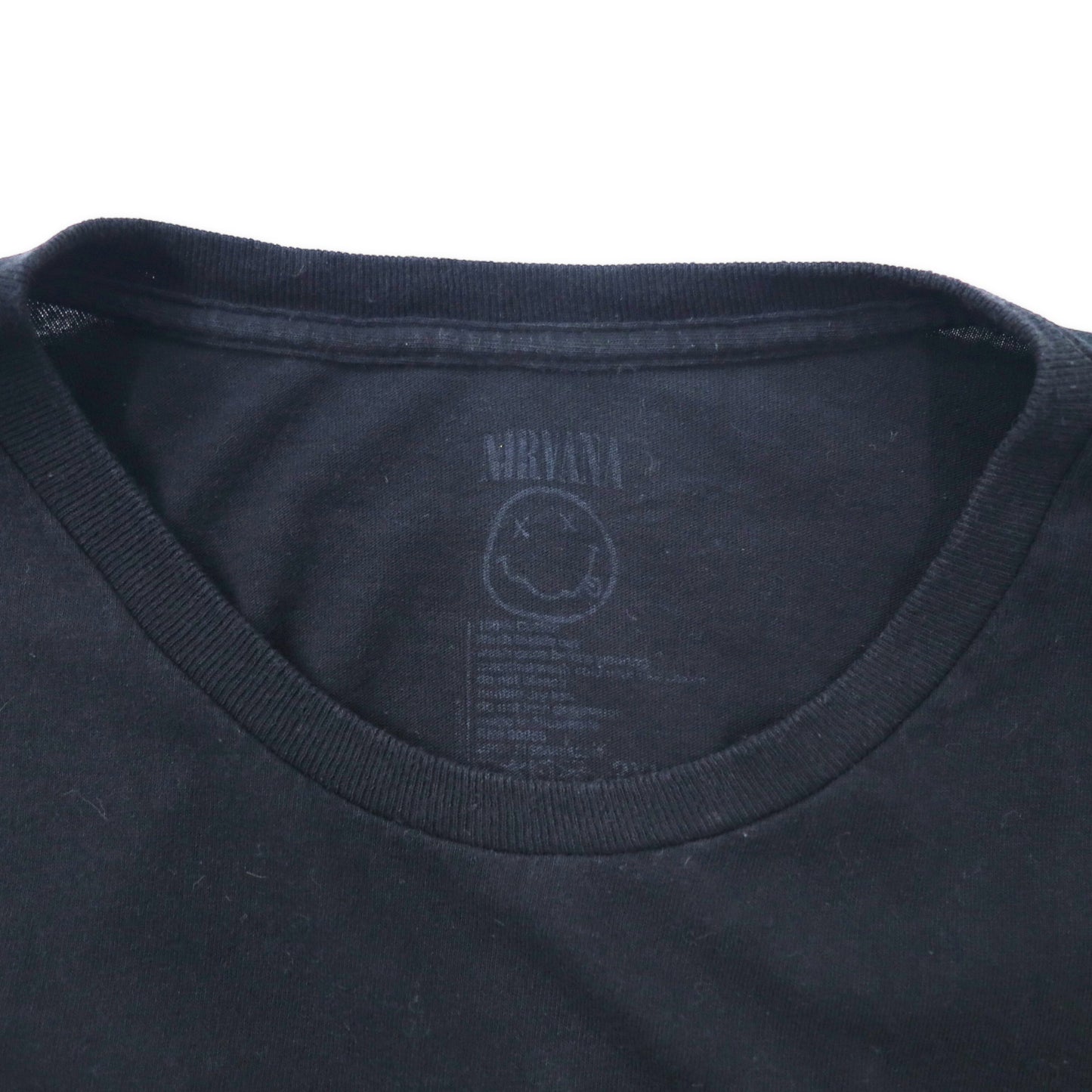 NIRVANA ニルヴァーナ バンドTシャツ 2XL ブラック コットン スマイリー ビッグサイズ