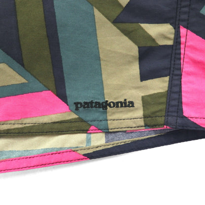 patagonia ボードショーツ Wavefarer Board Shorts ショートパンツ S グレー ピンク 幾何学柄 ナイロン 78552