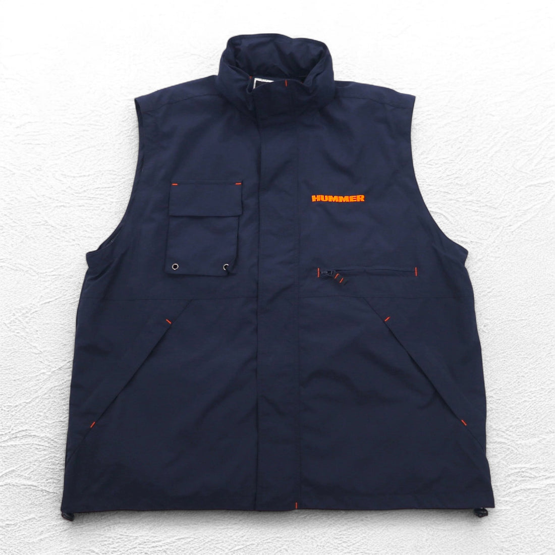 FIELD &amp; STREAM Convertible 2WAY Mountain Parka Vest XL Navy Mesh Liner Retractable Hood HUMMER