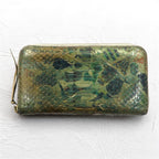 BRU NA BOINNE Round Zip Long Wallet Python Biology Green