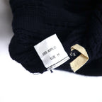 Vintage 90s Jacquard Knit UOMO ITALIA アクリル ニット ブロックチェック ジャガード セーター M ネイビー