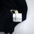 Vintage 90s Jacquard Knit UOMO ITALIA アクリル ニット ブロックチェック ジャガード セーター M ネイビー