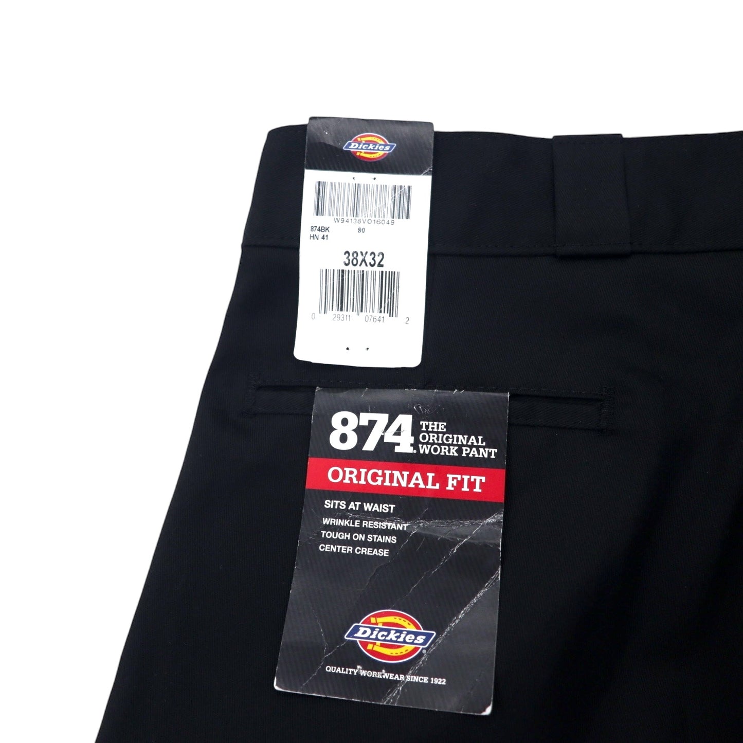 Dickies 874 オリジナルフィット ワークパンツ 38 ブラック ポリエステル コットン 未使用品