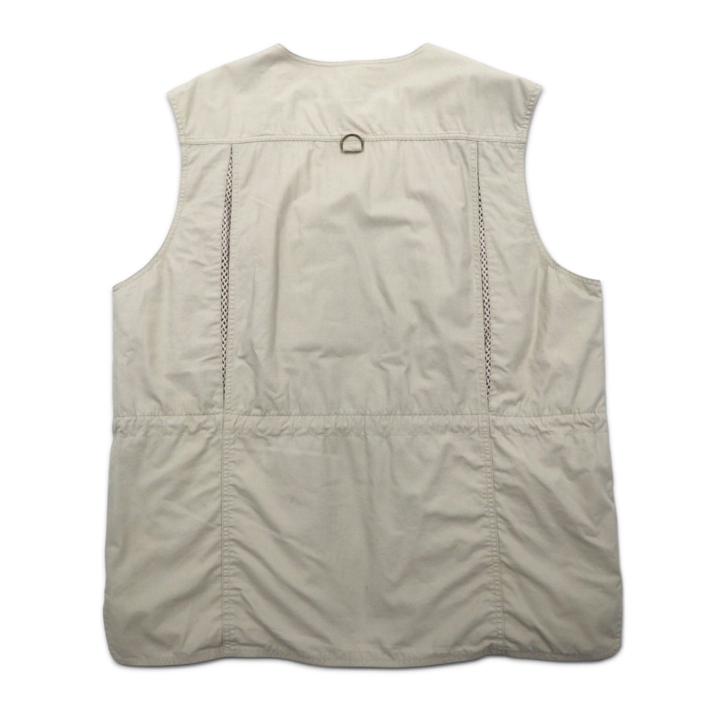 Eddie Bauer 90s Fishing Vest Hunting Vest L Beige Cotton