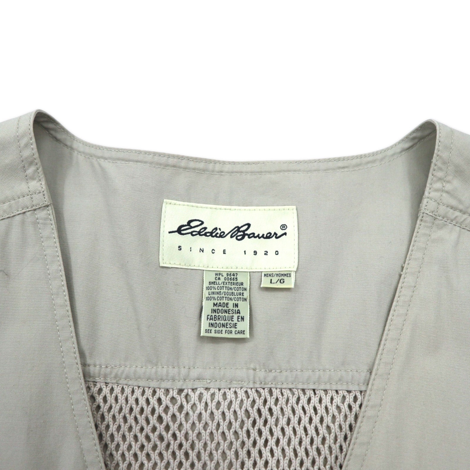 Eddie Bauer 90s Fishing Vest Hunting Vest L Beige Cotton