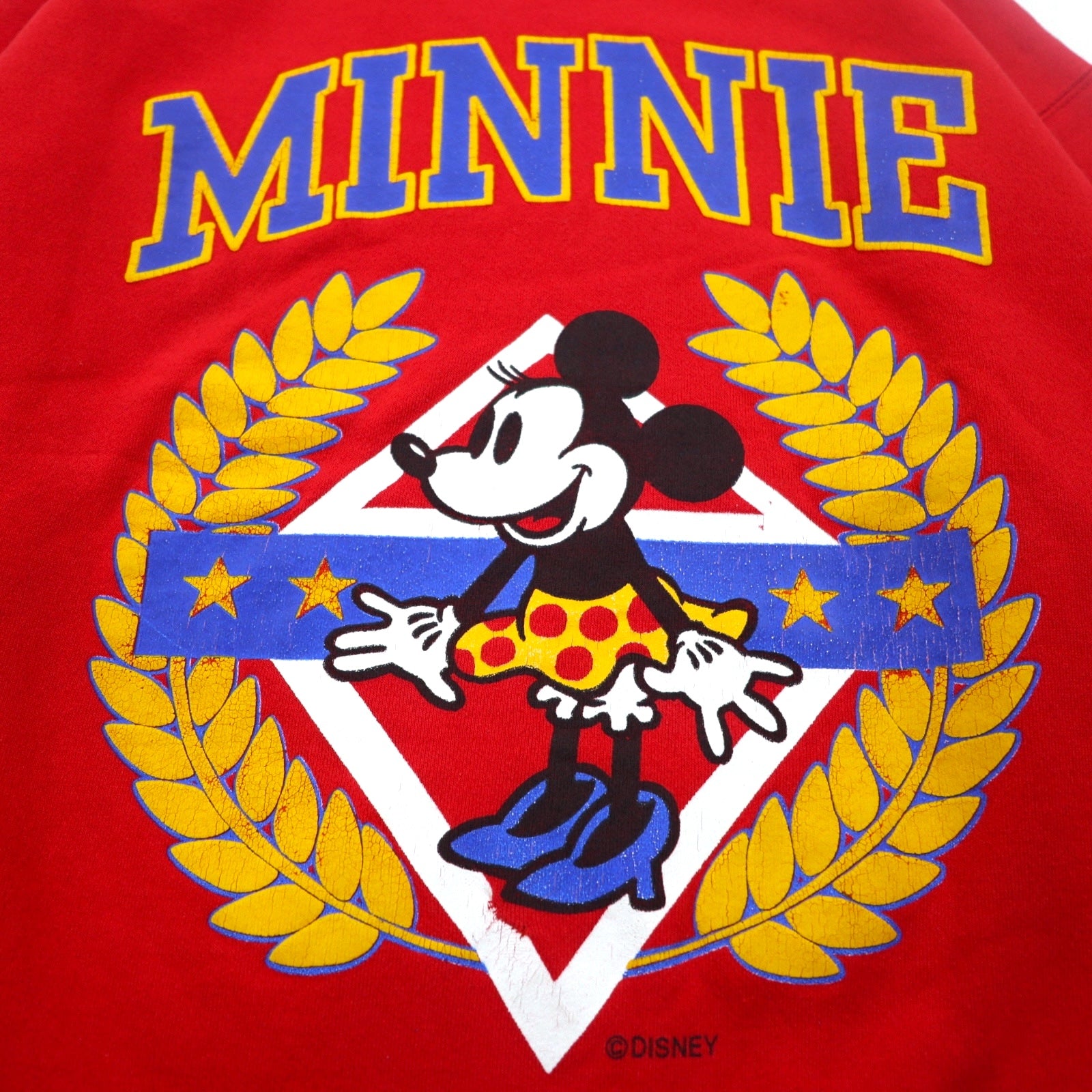 USA Made 90's Disney Minnie Mouse MINNIE Sweatshirt XL Red brushed