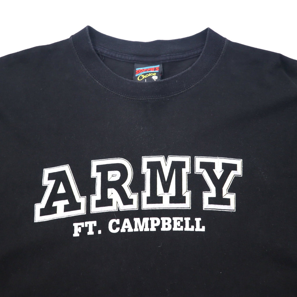 US ARMY USA製 90年代 プリント Tシャツ L ブラック コットン SOFFE'S Choice