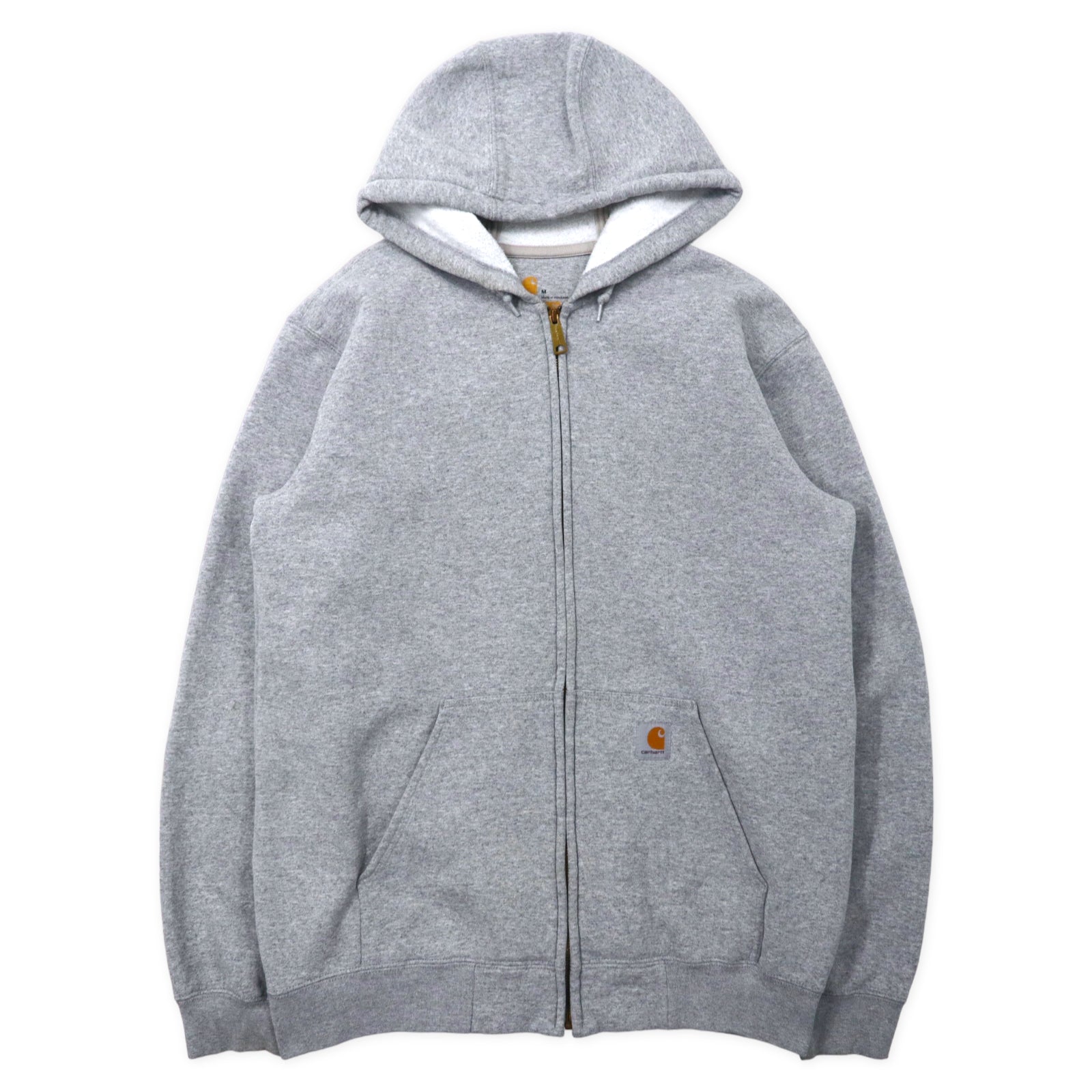 日本然リトテ-古着オンライン-carhartt ビッグサイズ フルジップパーカー M グレー コットン 裏起毛 ORIGINAL FIT ホンジュラス製-CARHARTT Big Size Full Zip Up Hoodie M Gray Cotton Brushed Lining Original Fit Honduras MADE