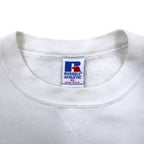 Made in USA 90s RUSSELL ATHLETIC College Print Sweatshirt XL White Cotton Arch Logo 3-Layer Print DUQUESNE UNIVERSITY