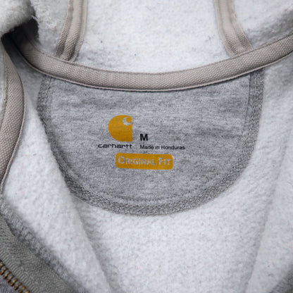 carhartt ビッグサイズ フルジップパーカー M グレー コットン 裏起毛 ORIGINAL FIT ホンジュラス製