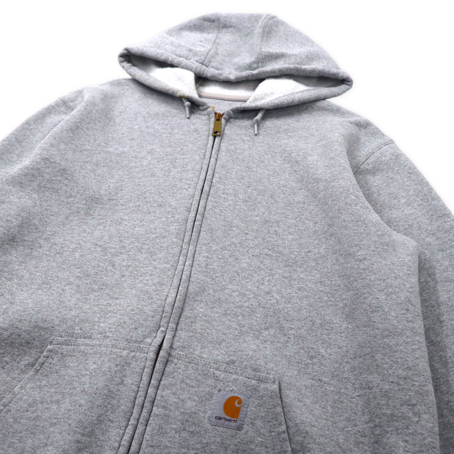 carhartt ビッグサイズ フルジップパーカー M グレー コットン 裏起毛 ORIGINAL FIT ホンジュラス製