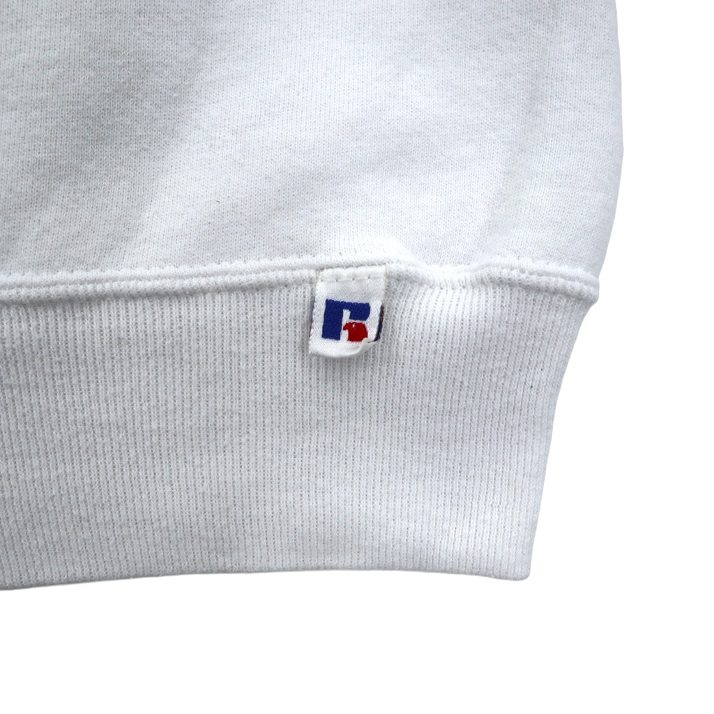 Made in USA 90s RUSSELL ATHLETIC College Print Sweatshirt XL White Cotton Arch Logo 3-Layer Print DUQUESNE UNIVERSITY