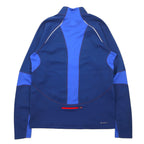 THE NORTH FACE Flash Dry Half Zip Track Shirt M Navy Polyester Stretch FLASHDRY Finger Holes Thumb Holes US Standard