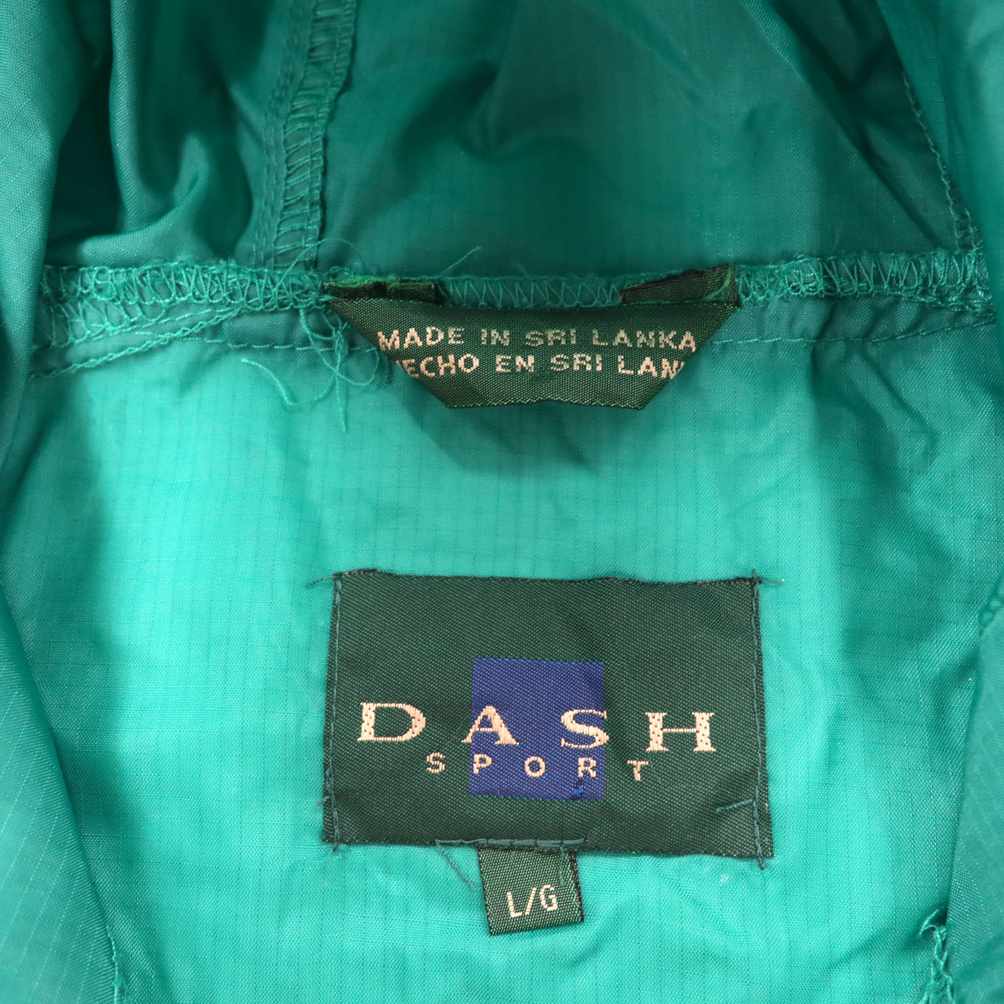 DASH SPORT アノラックパーカー L グリーン ポリエステル 90年代 スリランカ製