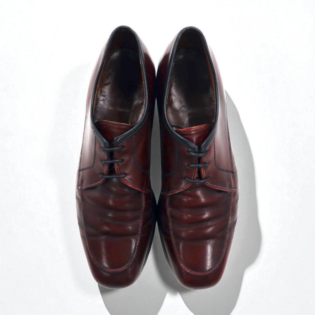 Wright 1980s Breather U-Tip Dress Shoes, Size 28.5cm, Bordeaux Leather, Ultra Sole