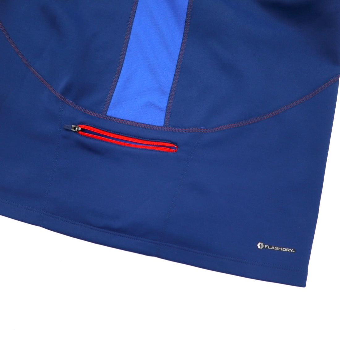 THE NORTH FACE Flash Dry Half Zip Track Shirt M Navy Polyester Stretch FLASHDRY Finger Holes Thumb Holes US Standard