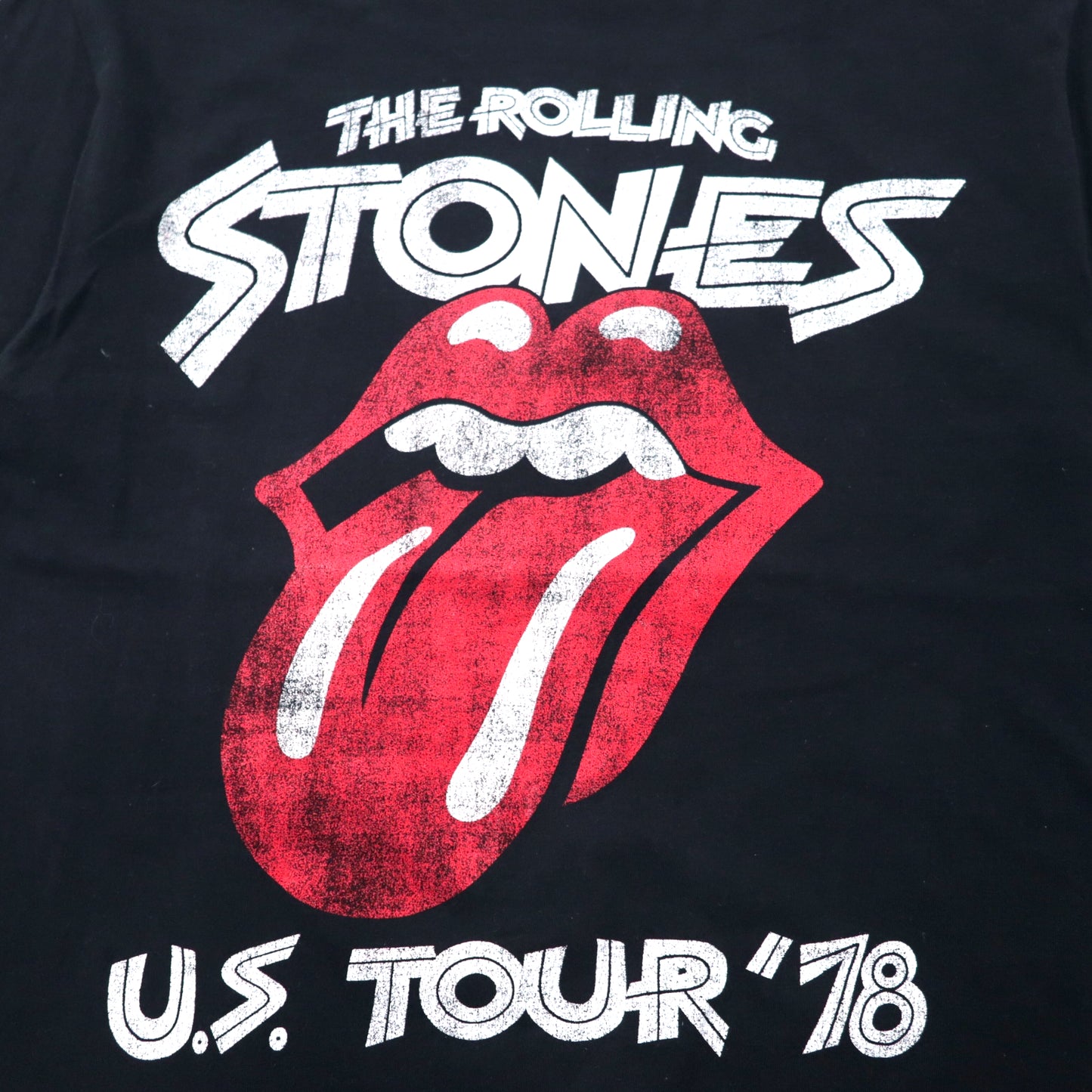 The Rolling Stones ローリングストーンズ バンドTシャツ LG ブラック コットン U.S. TOUR 78