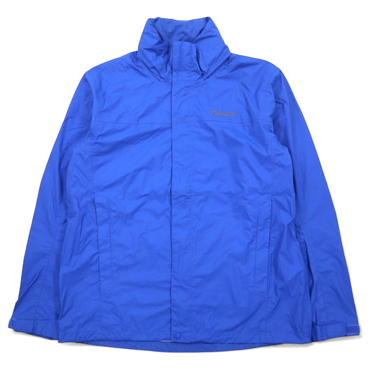 Marmot マウンテンパーカー L ブルー ナイロン 防水 透湿 フード収納式 PreCip Jacket G41200