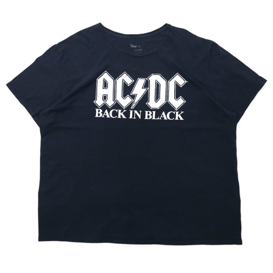 日本然リトテ-古着オンライン-AC/DC バンドTシャツ 3XL ブラック コットン BACK IN BLACK ビッグサイズ-AC/DC Band T-Shirt 3XL Black Cotton Back in Black Big Size