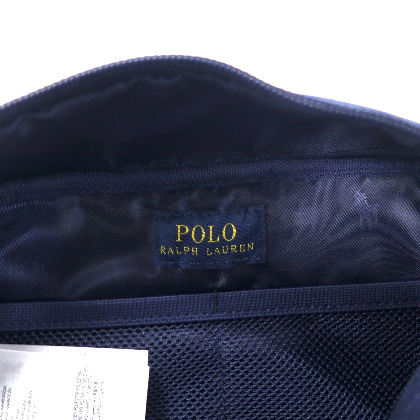 POLO RALPH LAUREN ポニー刺繍 ポーチ セカンドバッグ ネイビー ナイロン 未使用品