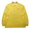 Burberrys OF LONDON Long Sleeve Polo Shirt L Yellow Cotton Logo Embroidery
