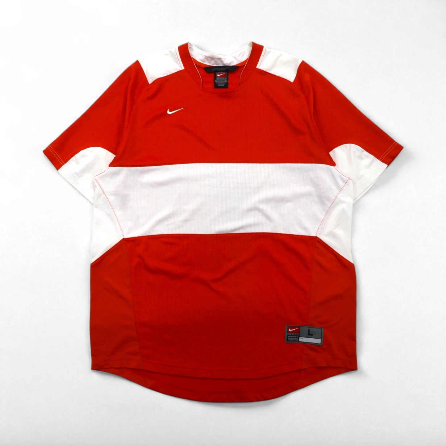 NIKE 00年代 TEAM ゲームシャツ L オレンジ ポリエステル スウォッシュロゴ