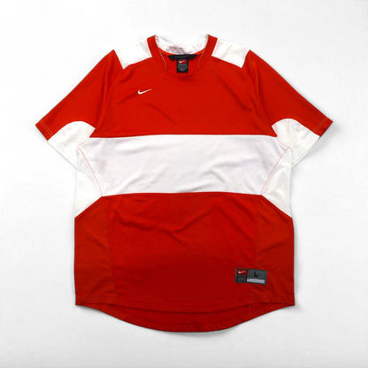 NIKE 00年代 TEAM ゲームシャツ L オレンジ ポリエステル スウォッシュロゴ