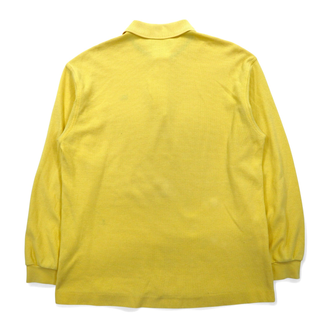 Burberrys OF LONDON Long Sleeve Polo Shirt L Yellow Cotton Logo Embroidery