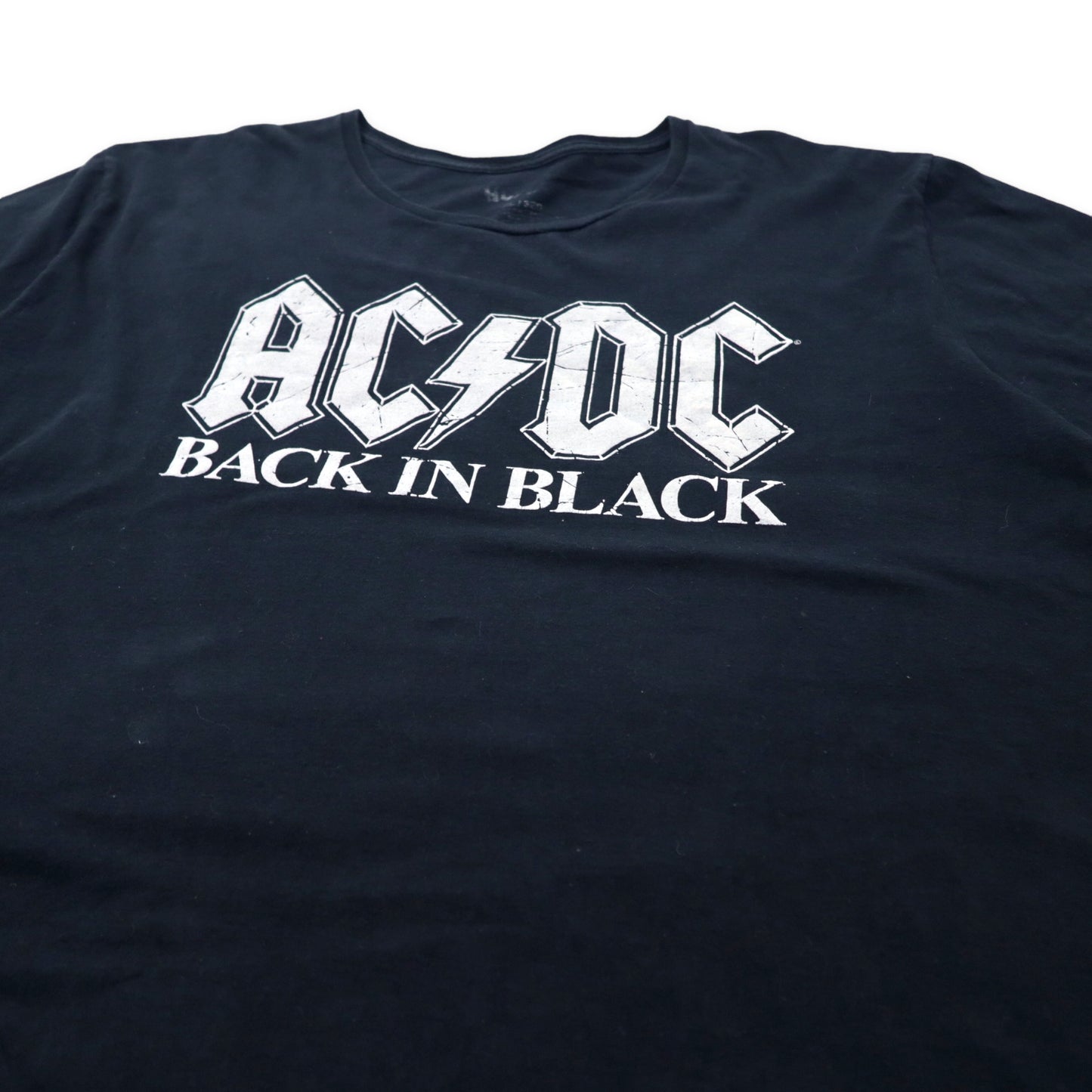 AC/DC バンドTシャツ 3XL ブラック コットン BACK IN BLACK ビッグサイズ