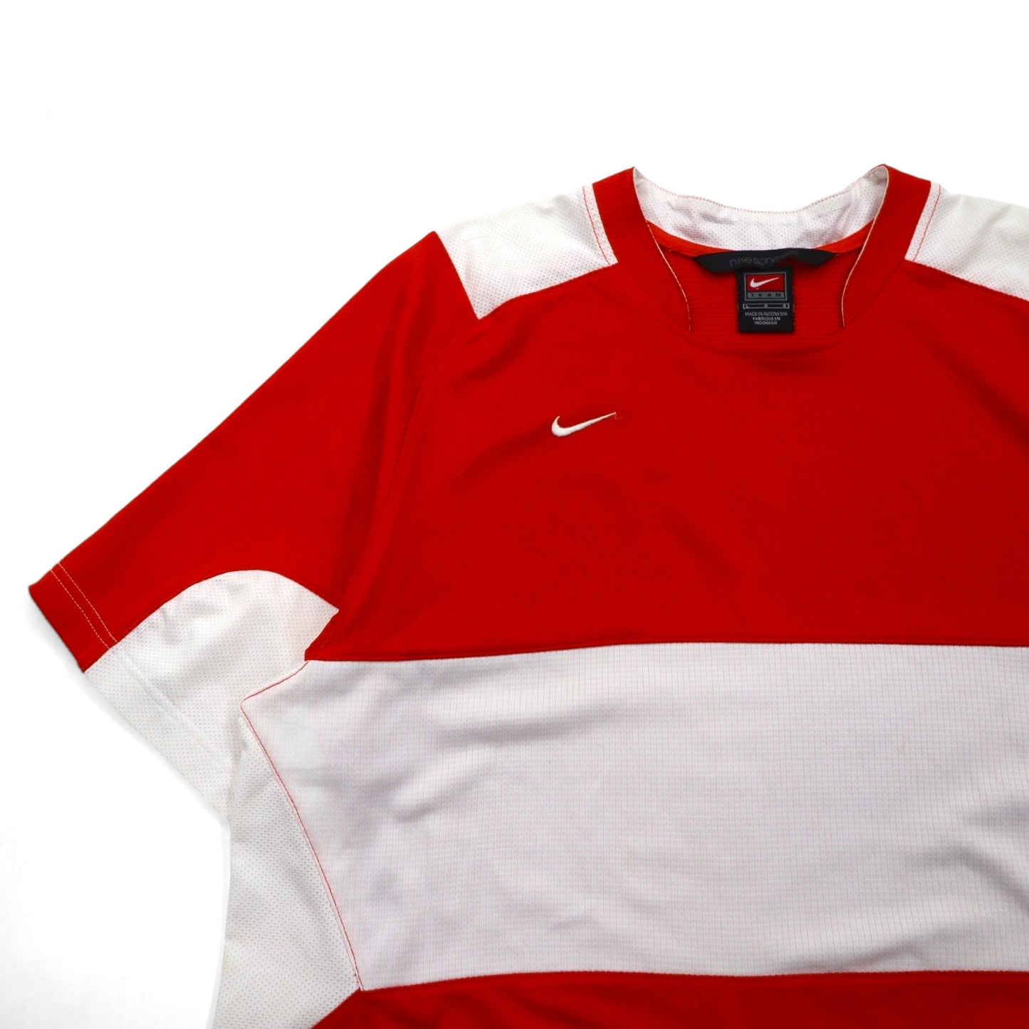 NIKE 00年代 TEAM ゲームシャツ L オレンジ ポリエステル スウォッシュロゴ