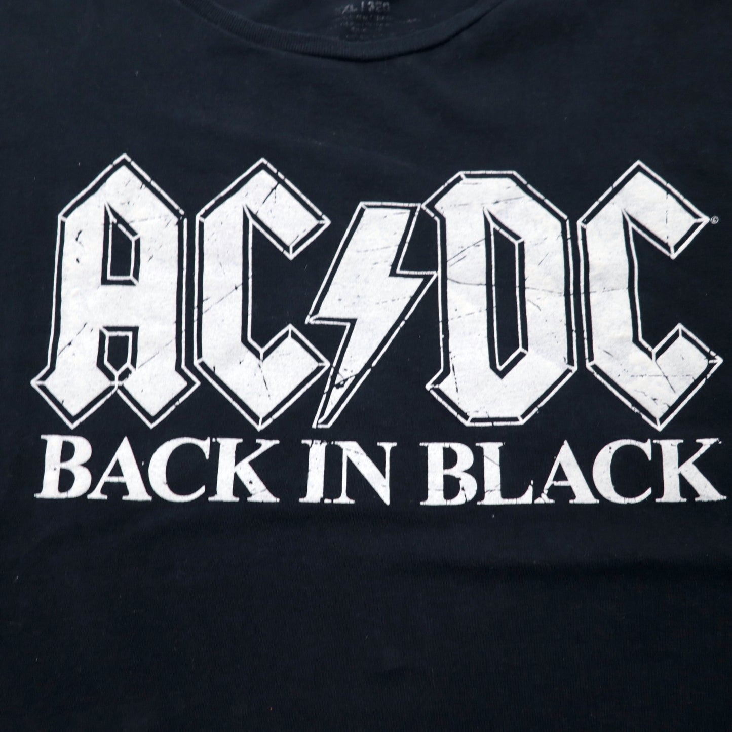 AC/DC バンドTシャツ 3XL ブラック コットン BACK IN BLACK ビッグサイズ