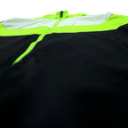 adidas Track Jacket Jersey L Green Black Polyester 3 Stripes