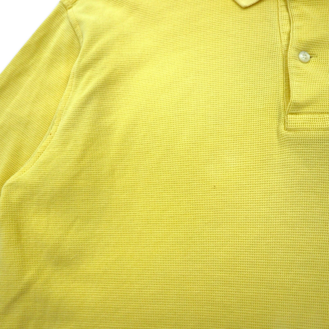 Burberrys OF LONDON Long Sleeve Polo Shirt L Yellow Cotton Logo Embroidery