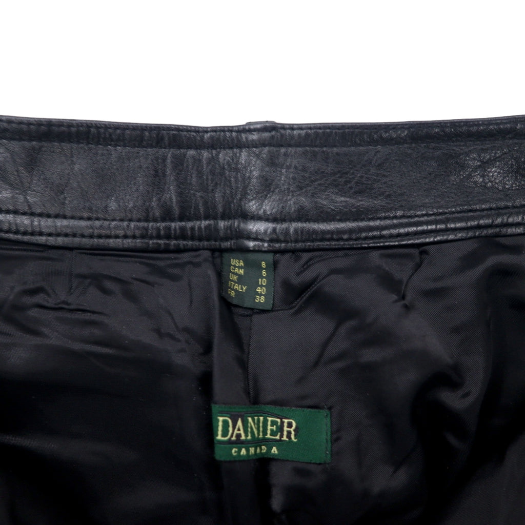 DANIER CANADA レザーパンツ S ブラック ジッパーフライ