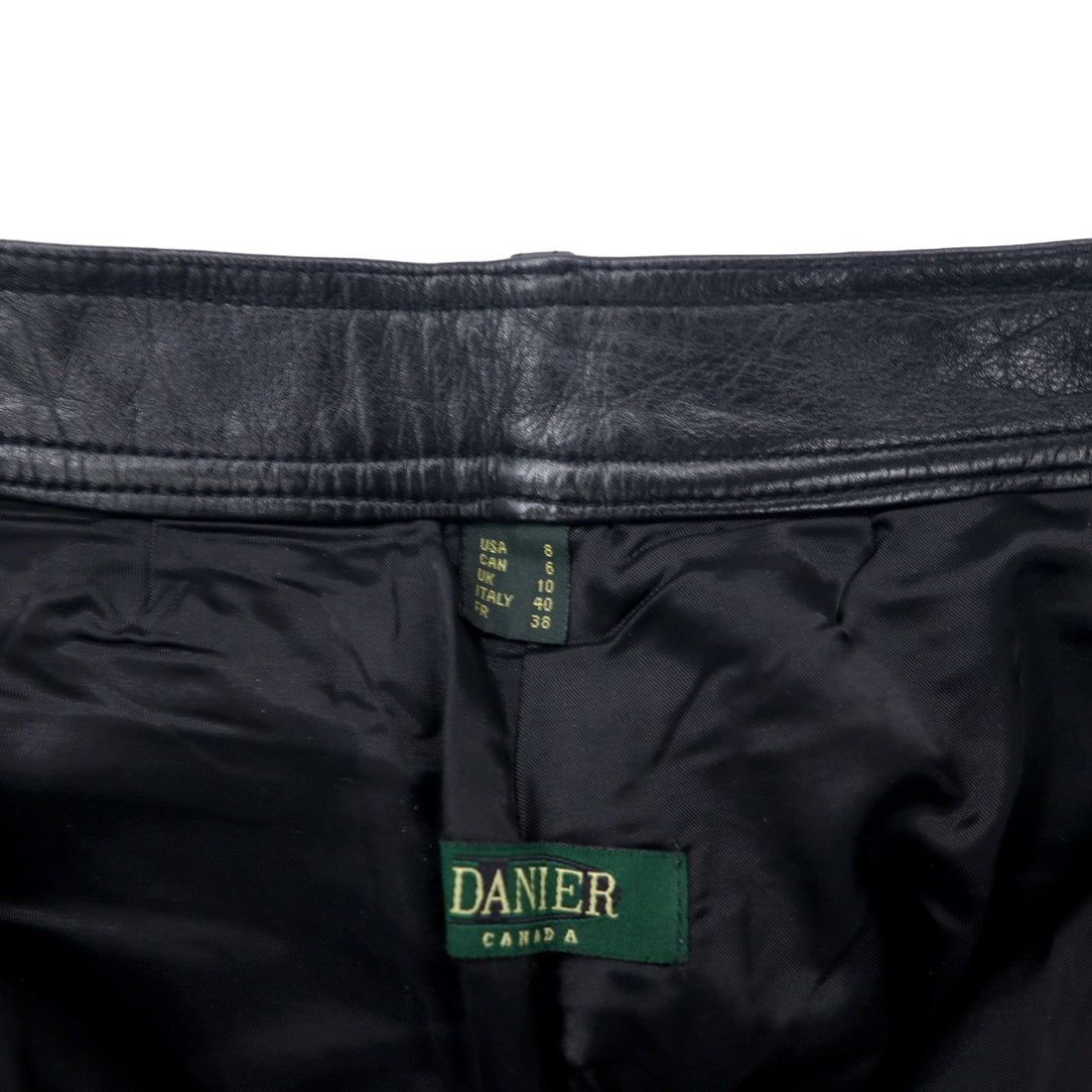DANIER CANADA レザーパンツ S ブラック ジッパーフライ