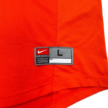 NIKE 00年代 TEAM ゲームシャツ L オレンジ ポリエステル スウォッシュロゴ