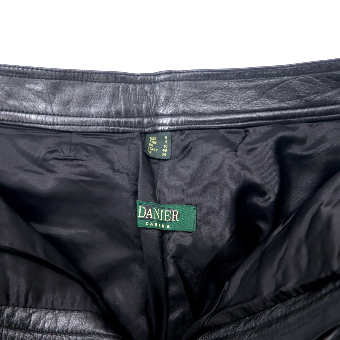 DANIER CANADA レザーパンツ S ブラック ジッパーフライ