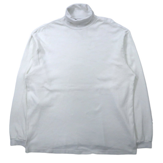puritan ビッグサイズ タートルネック ロングスリーブTシャツ XL ホワイト コットン 90年代