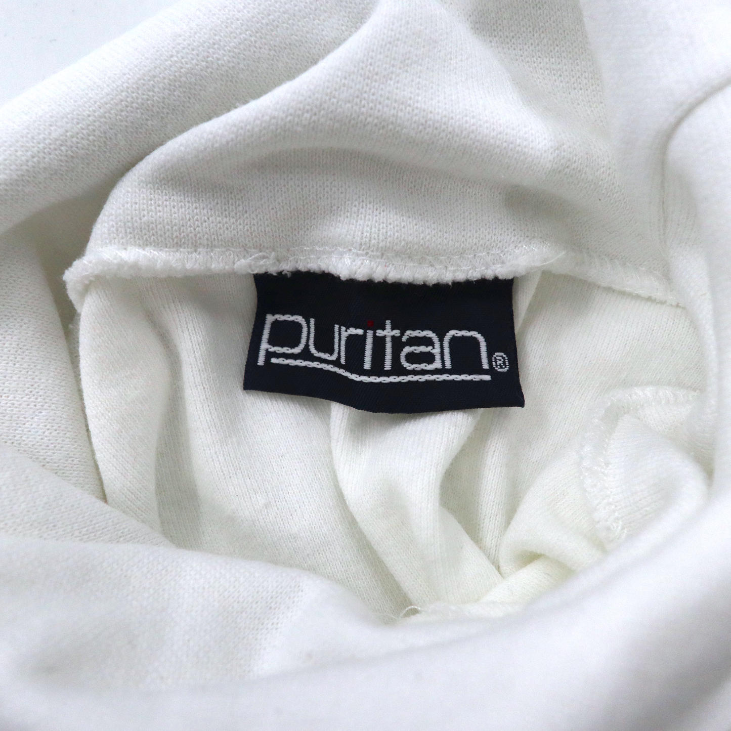 puritan ビッグサイズ タートルネック ロングスリーブTシャツ XL ホワイト コットン 90年代