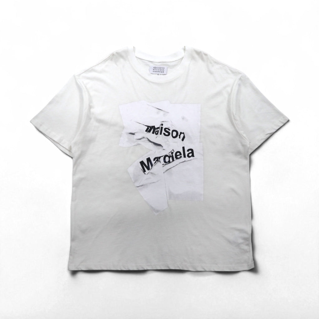 Maison Margiela ライン1 グラフィックプリント Tシャツ XL ホワイト コットン イタリア製