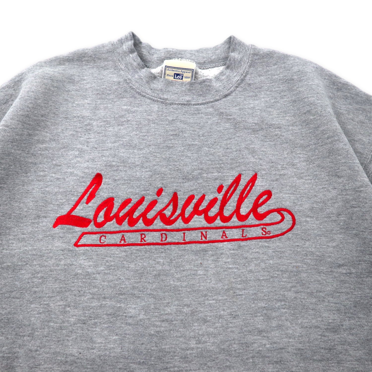 LEE 90's HEAVY WEIGHT Football Sweatshirt M Gray Cotton Louisville