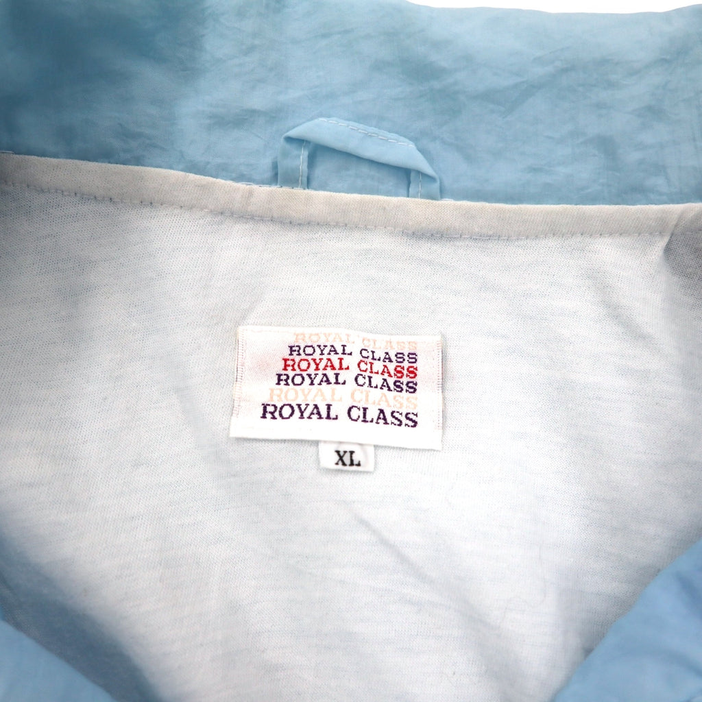 90s ROYAL CLASS Euro Vintage Nylon Jacket XL Blue DULON Zip