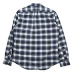 RALPH LAUREN Button-down shirt, M, green, check, cotton, small pony embroidery
