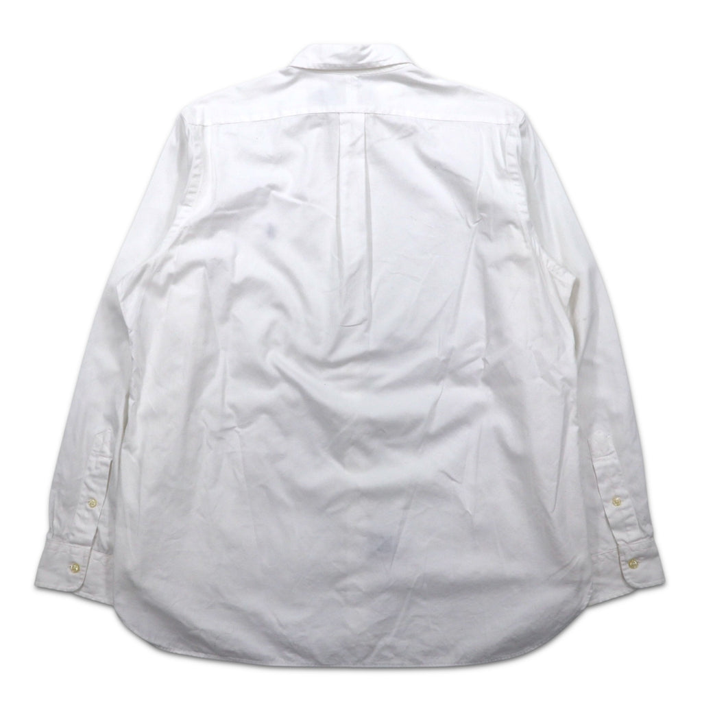 RALPH LAUREN Oxford Button-Down Shirt, XL, White Cotton, Small Pony Embroidery, Made in Sri Lanka